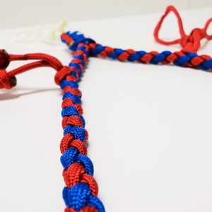 Custom Paracord Duck Call Lanyard Red White and Blue image 3
