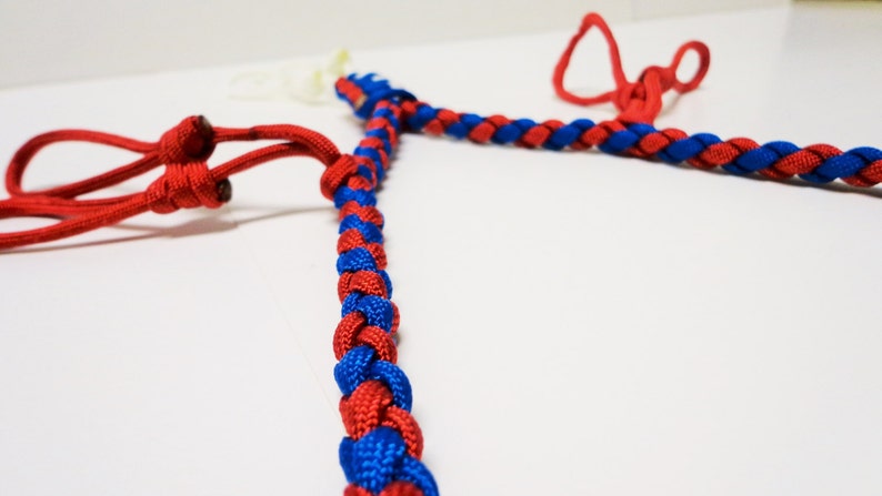 Custom Paracord Duck Call Lanyard Red White and Blue image 3