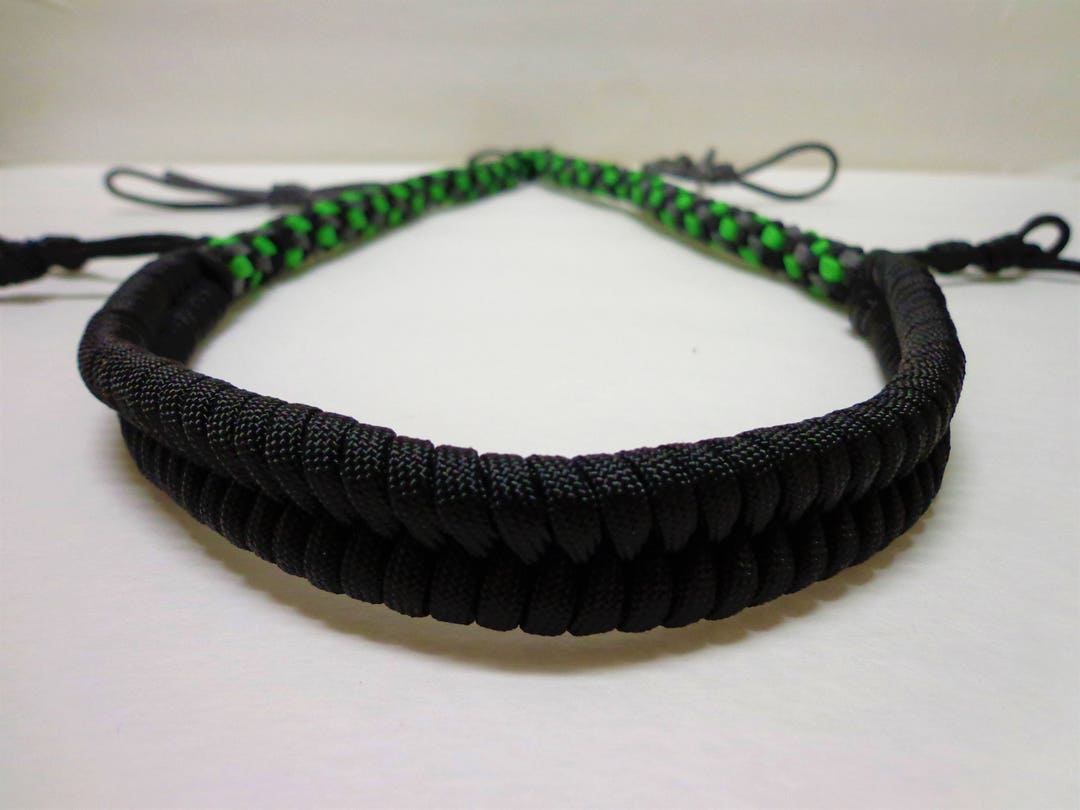 Custom Paracord Call Lanyard Black Grey and Neon Green Etsy