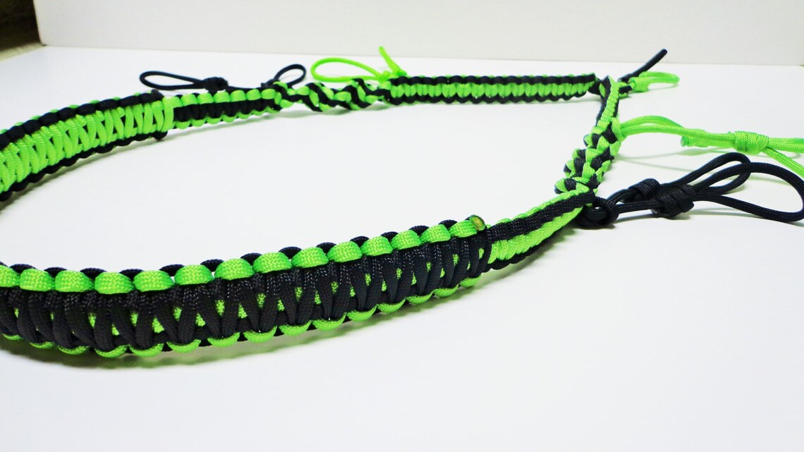 Custom Paracord Goose/duck Call Lanyard Black and Neon Green Etsy