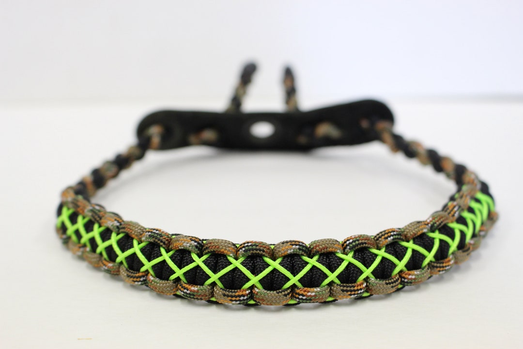Bow Wrist Sling Custom Paracord Bow Sling Black, Camo, and Neon Green