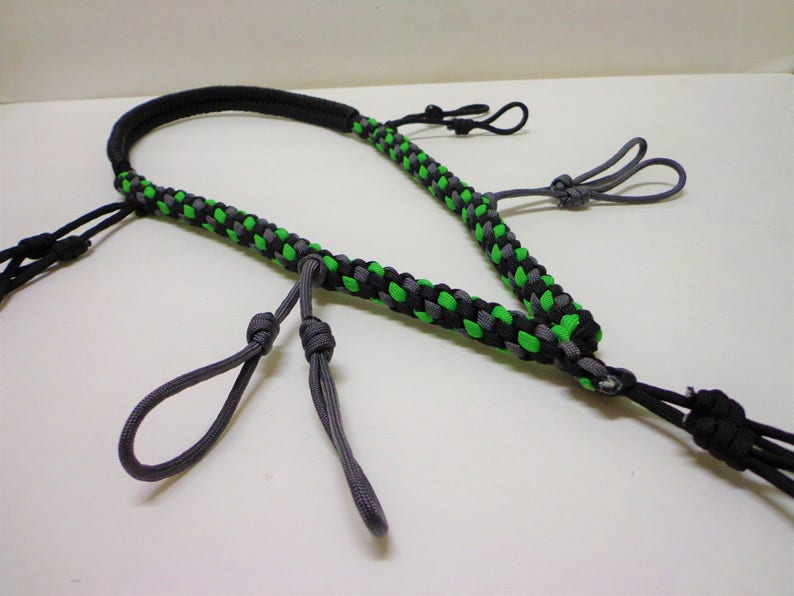 Custom Paracord Call Lanyard Black Grey and Neon Green Etsy