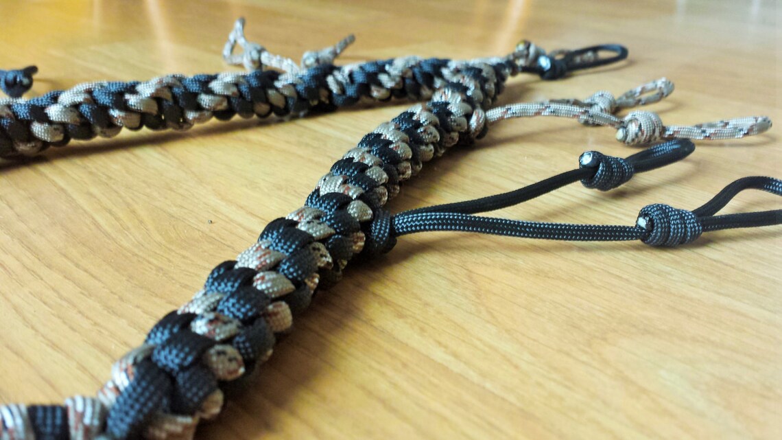 Custom Paracord Call Lanyard Black and Desert Camo Etsy