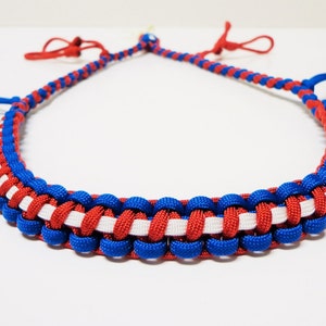 Custom Paracord Duck Call Lanyard Red White and Blue image 1