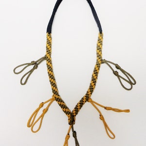 Custom Paracord Goose/Duck Call Lanyard Black Goldenrod and Coyote Brown image 2