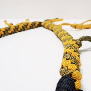 Custom Paracord Goose/Duck Call Lanyard Black Goldenrod and Coyote Brown image 3