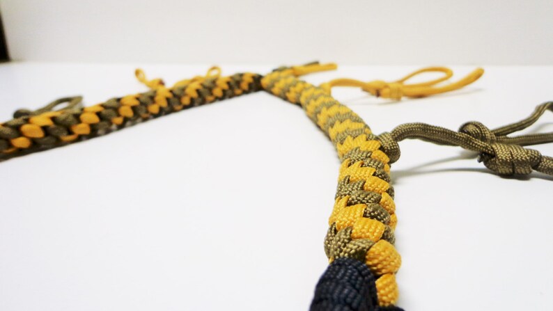 Custom Paracord Goose/Duck Call Lanyard Black Goldenrod and Coyote Brown image 3