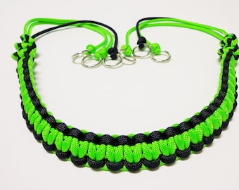 Custom Paracord Game Carrier Black/Neon Green