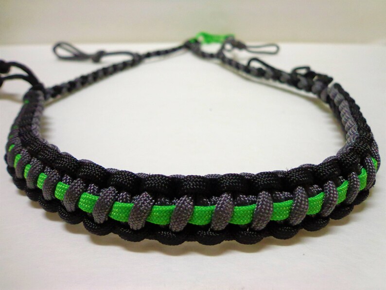 Custom Paracord Call Lanyard Grey Black and Neon Green Etsy