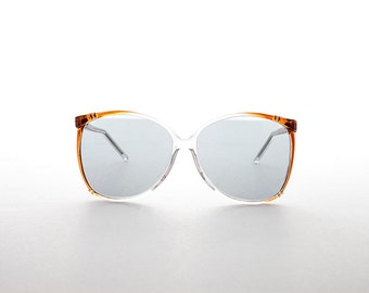 80s Women's Oversized Butterfly Vintage Sunglass with Transition Glass Lens -Raquel