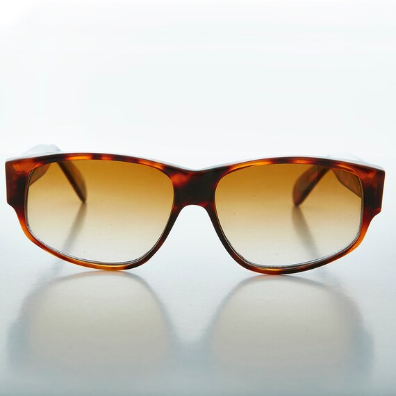 Wide Rectangular Mod Vintage Sunglasses - Fez - image 3