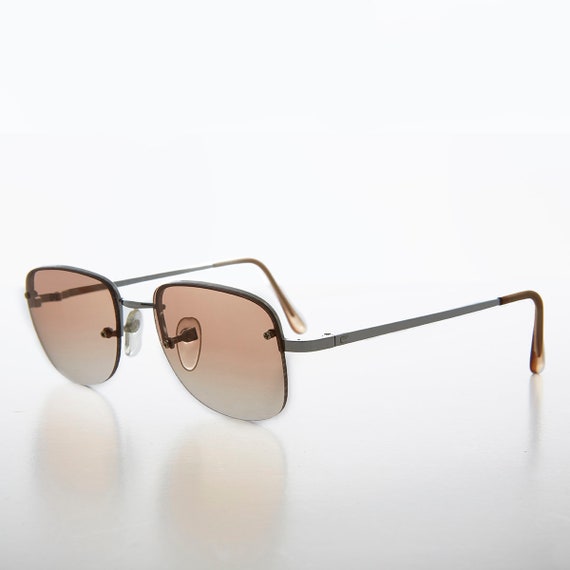 Tinted Rimless Y2k Vintage Sunglasses - June - image 3