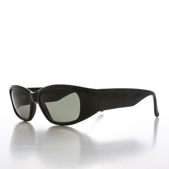 90s Bold Rectangular Wrap Style Sunglass - Sevan - image 2