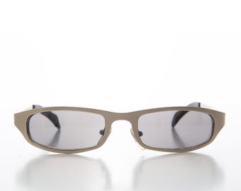 90s Sleek Sporty Wrap Metal Sunglass - Perez