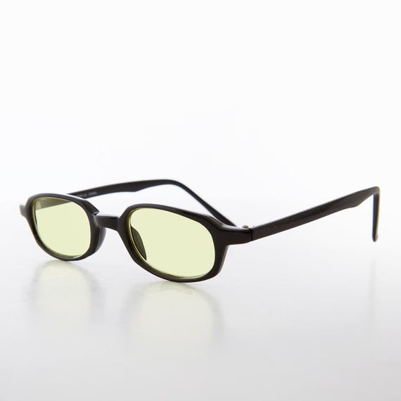 Micro Hippie Rectangular Black Sunglasses - Summe… - image 4