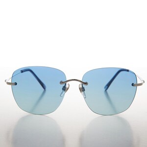 Rimless Tinted Lens Women's Vintage 90s Sunglasses