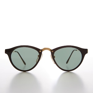 Small Cat Eye Acetate and Gold Vintage Sunglasses - Dawson