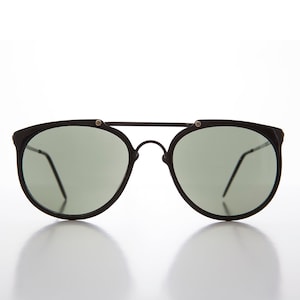Round Crossbar Vintage Aviator Sunglasses - Robbins