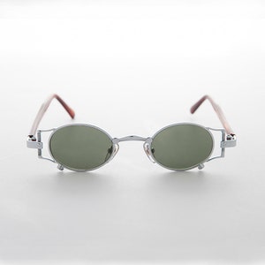 small oval steampunk vintage 90s sunglasses