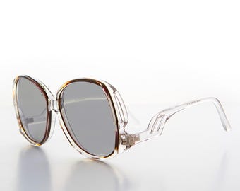 Round Boho Vintage Sunglass with Drop Temples - Muse