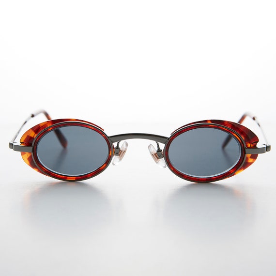 Tiny Cyber Punk Vintage Spectacle Sunglasses - Ma… - image 2