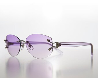 Versino Eyewear N864 Blue Oval Sunglasses Purple Gradient  display picture 2