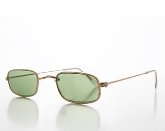 Vintage hippie-zonnebril met getinte glazen rechthoek - Hulu