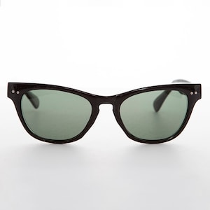 Horn Rim Vintage Sunglass Unisex with Glass Lens / Optical Quality Frame - Norma Jean