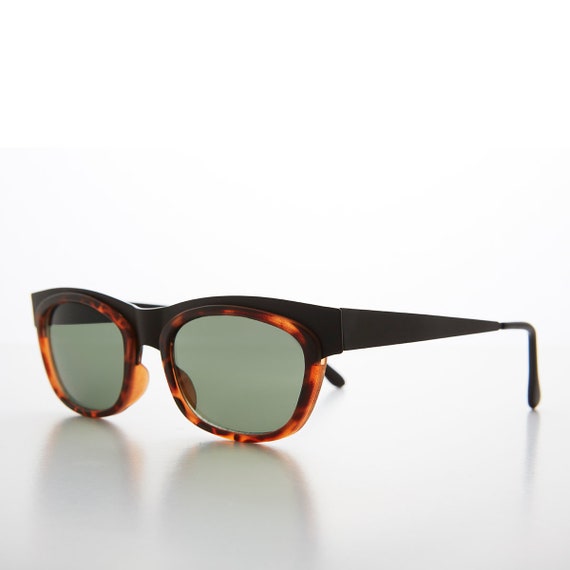 Half Frame Rectangular Vintage Sunglasses - Valen… - image 6