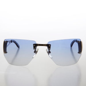 Rimless Y2K Sunglass with Color Tinted Lens -  Emerson