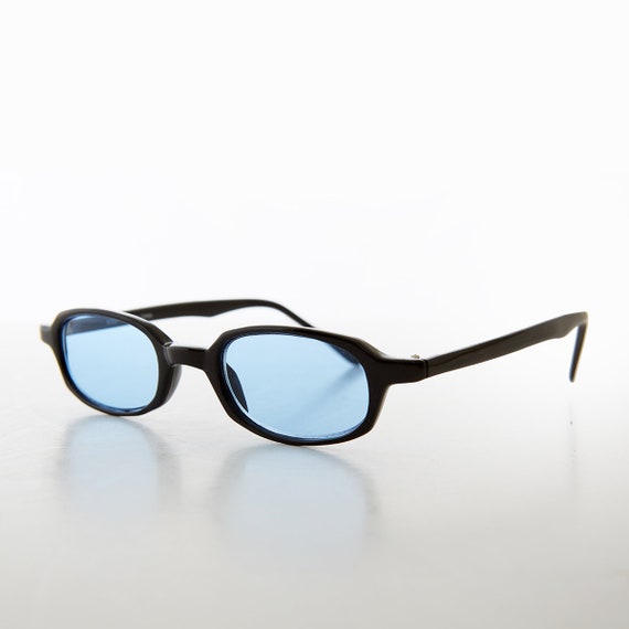Micro Hippie Rectangular Black Sunglasses - Summe… - image 2
