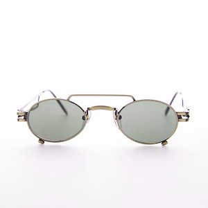 Small Cyber Punk Vintage Aviator Sunglasses - The Professor