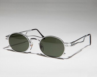 Sporty Oval Steampunk Vintage 90s Sunglasses - Iggy