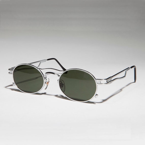 Sporty Oval Steampunk Vintage 90s Sunglasses - Igg