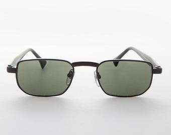 Small Rectangular Preppy Vintage Sunglasses  - Clint