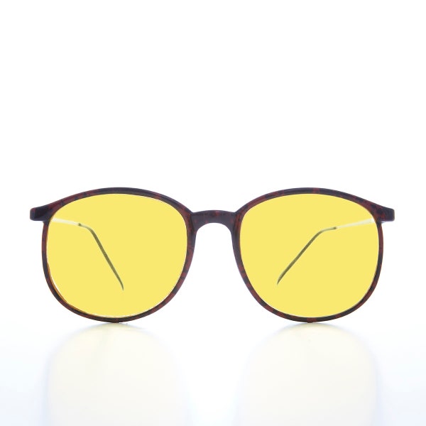 Yellow Lens Large Schoolboy Vintage Sunglasses - PJ