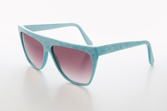 Colorful 80s Flat Top Sunglass - Taffy - image 4