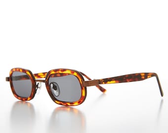 Small Rectangle Combination Frame Vintage Sunglasses - Berty