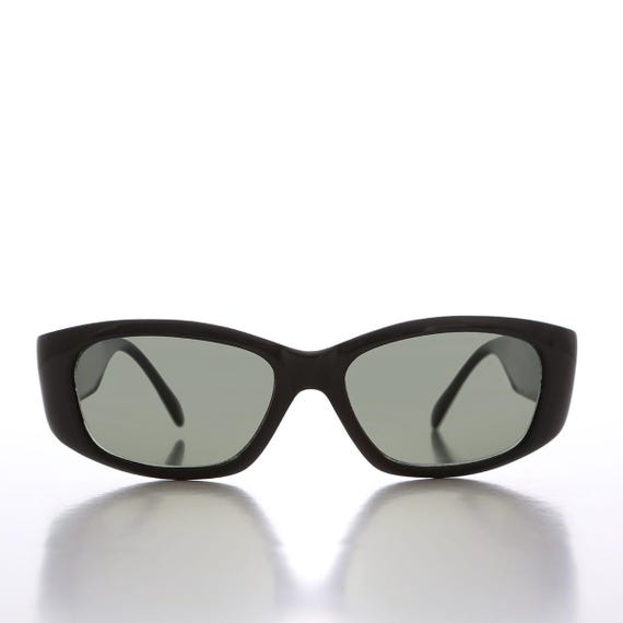 90s Bold Rectangular Wrap Style Sunglass - Sevan - image 1
