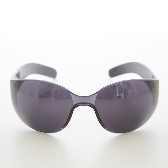 Unisex Futuristic Goggle Wrap Around Sunglasses -… - image 1