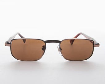 Small Rectangular Preppy Vintage Sunglasses  - Clint