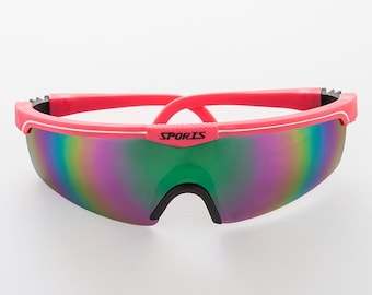 90s Sports Biker Wrap Around Sunglass - Cosmo