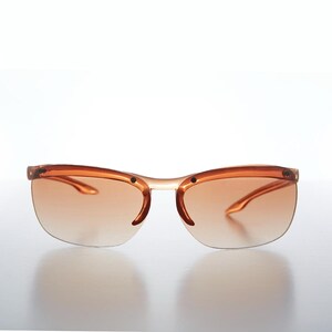 Y2K Curved Rimless Vintage Sunglasses - Hadley