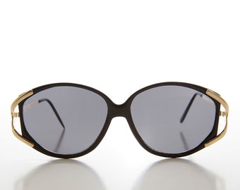 Gold und Acetat übergroße Damensonnenbrille - Fern