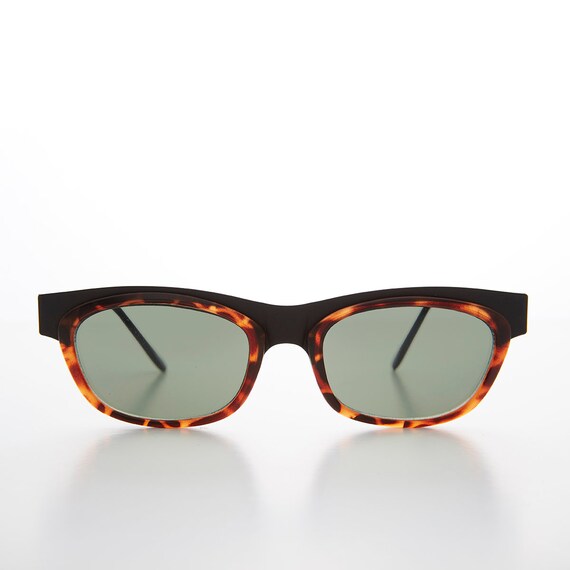 Half Frame Rectangular Vintage Sunglasses - Valen… - image 5