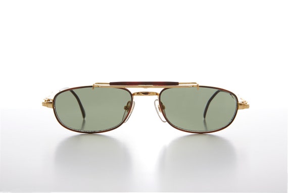 half frame aviator sunglasses