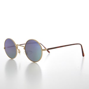 Small Round Hippy Circle Teashade Vintage Sunglasses  - Cana