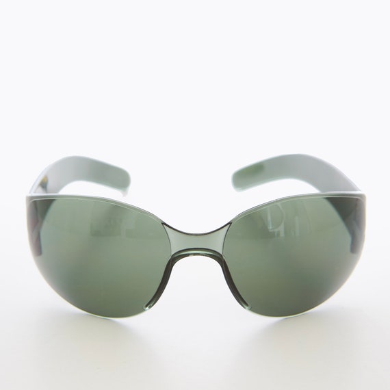 Unisex Futuristic Goggle Wrap Around Sunglasses -… - image 3