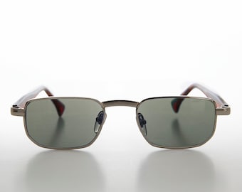 Occhiali da sole vintage preppy rettangolari piccoli Clint