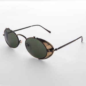 Oval Steampunk Goggle Sunglass  Side Shields  - Orson